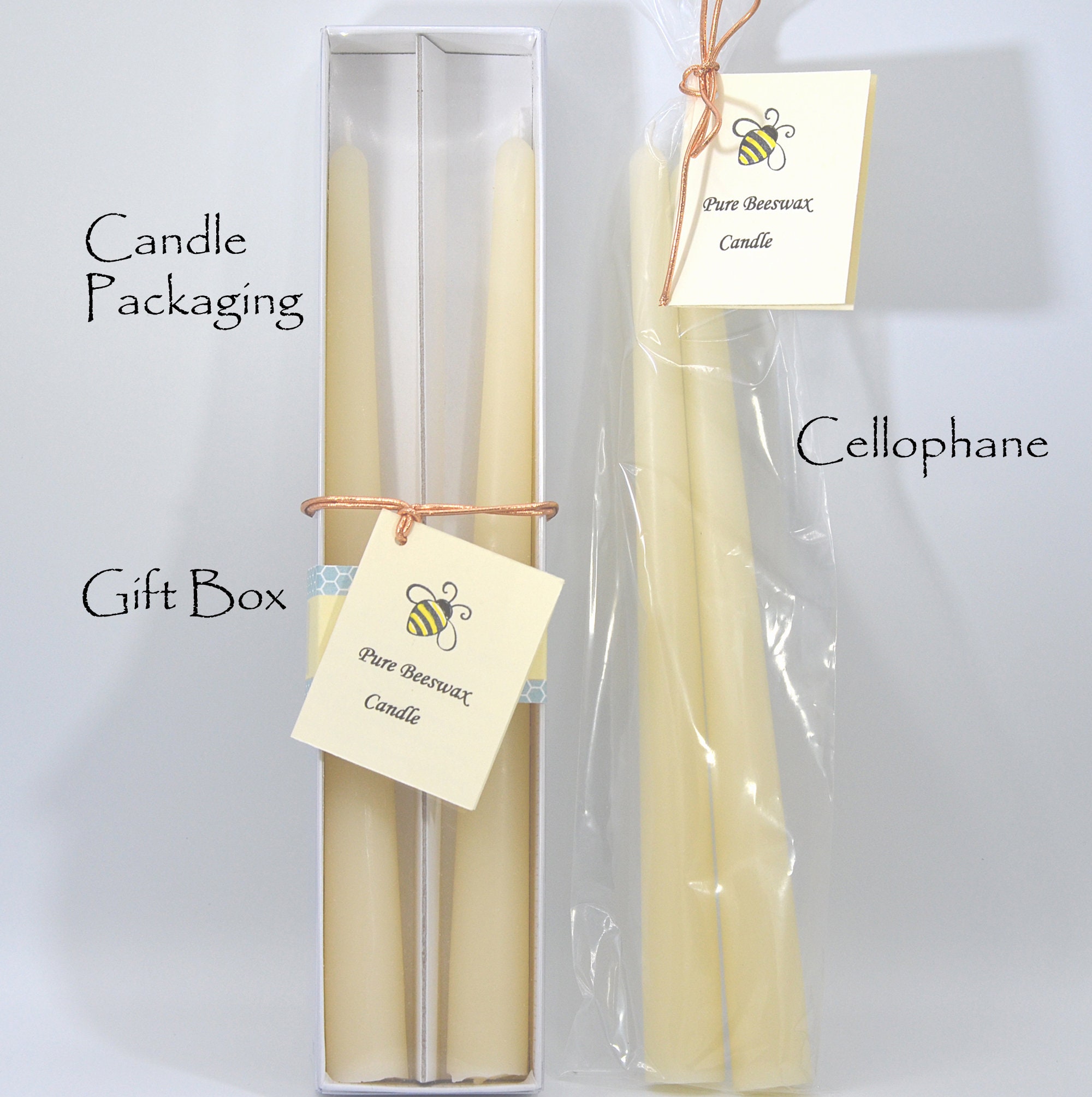Beeswax Taper Candle 7 White Beeswax Candle Ivory Etsy