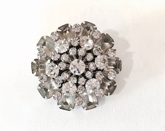 Gorgeous Eye Catching Juliana D&E Brooch/Pin with Multiples of Clear Rhinestone/Cut Crystals - Exc. Condition - Wedding - Bridal crown