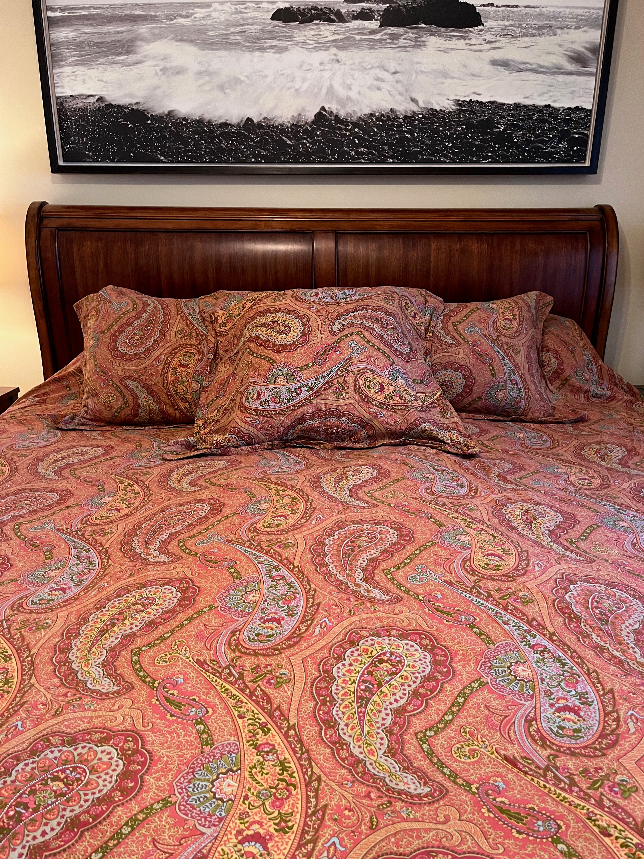 Housse De Couette Pottery Barn Larson Paisley - Queen/Full - Avec 2 Taies D'oreiller