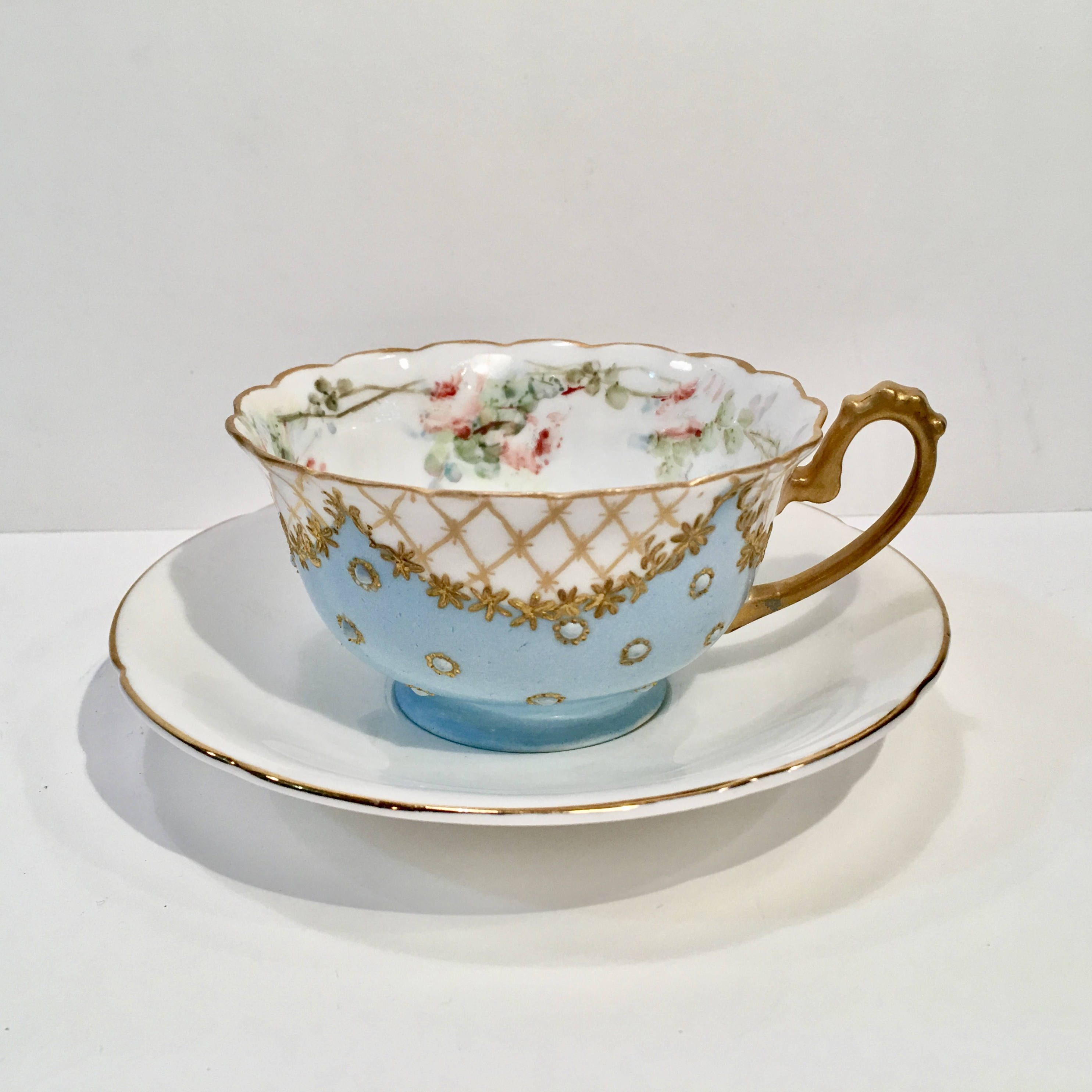 Vintage German and English Mismatched Tea Cup and Saucer Etsy