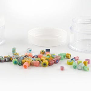 Half (.5) Ounce Plastic Jar with White Screw Lid