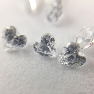 White Heart CZ Cubic Zirconia 3mm