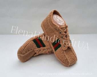 Crochet slippers|Men's sneakers|Hand knitted socks|Home slippers|Knitted socks|Shoes for men|Woolen socks|Slippers women's|HandicraftUA