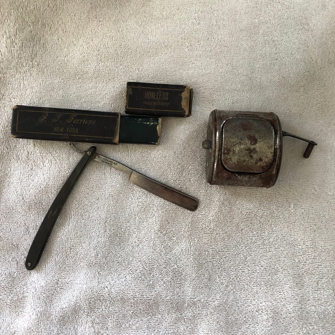 Made in U.S.A. Vintage Twinplex Stropper Razor Blade Sharpener With a P ...