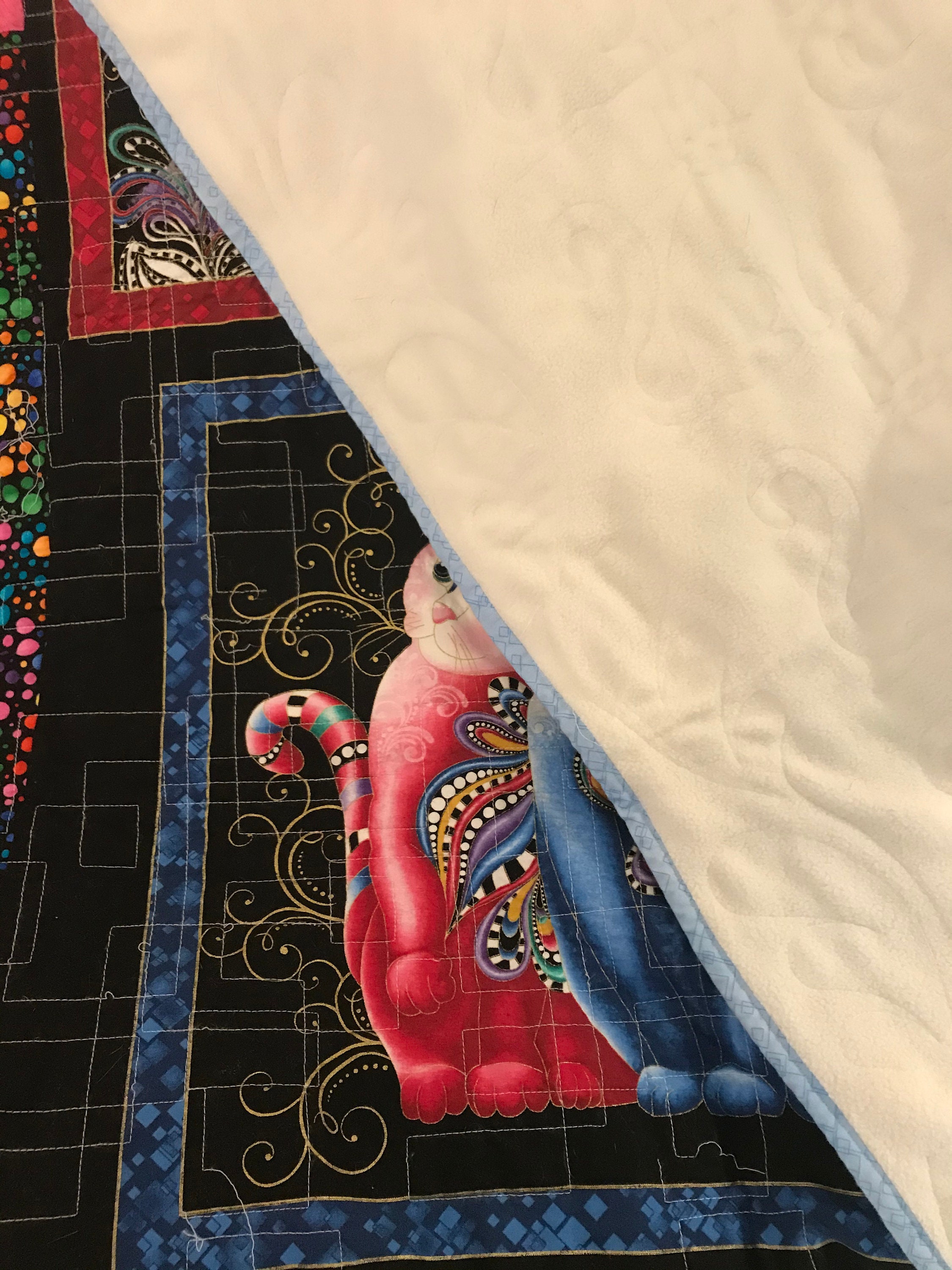 Beautiful Cat Quilt Queen Size and Snuggily Etsy