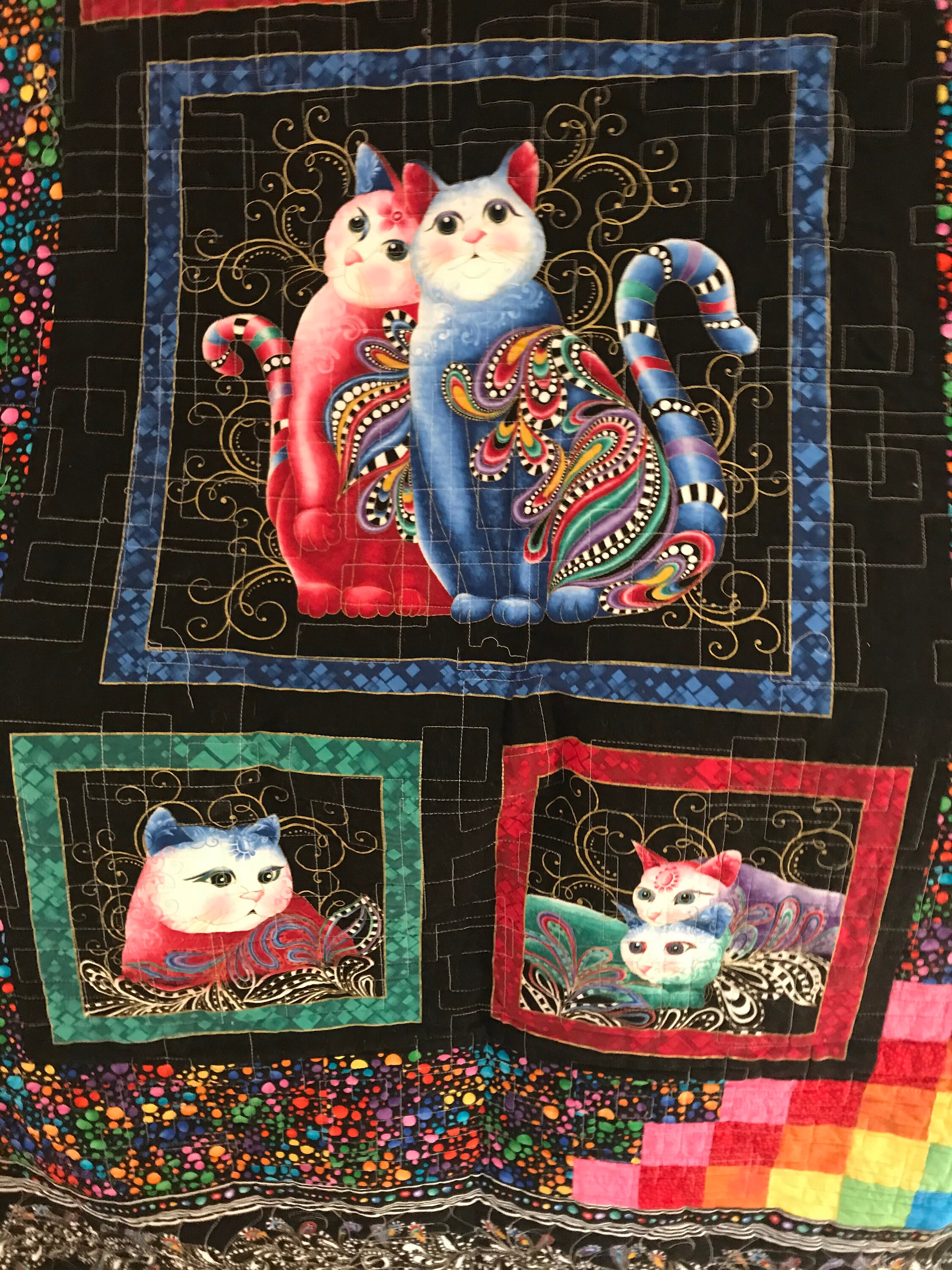Beautiful Cat Quilt Queen Size and Snuggily Etsy