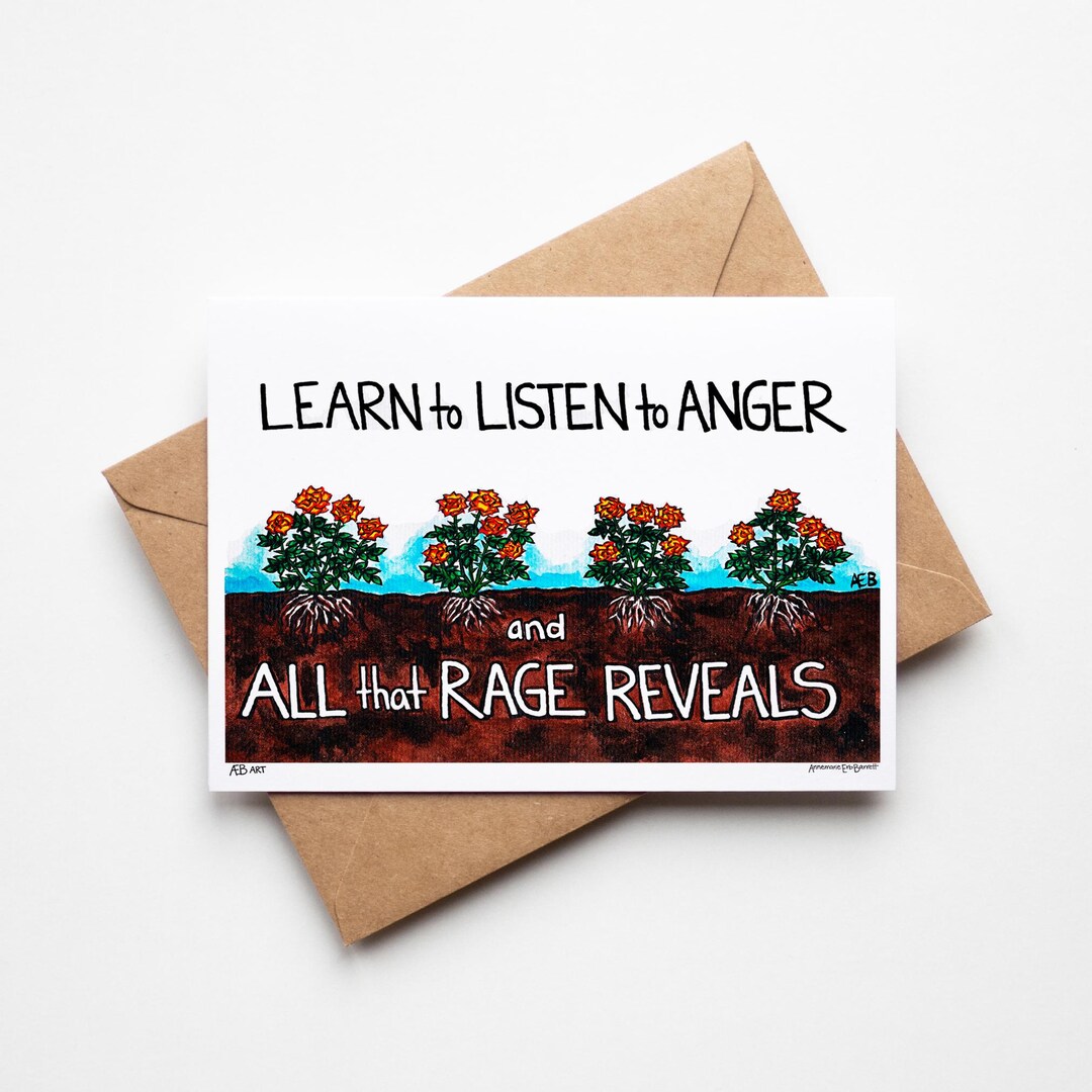 Rage Reveals Set of FIVE Greeting Cards, Therapy Art, Healing Art ...