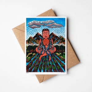 Conjunto de cinco tarjetas de felicitación "Temporadas de tristeza", arte de acuarela, arte del duelo, arte curativo, arte terapéutico