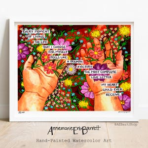 Self-Love Letter/Carta de Amor Propio Art Print, Wall Art, ECO Paper, Poster self love art, radical self love, radical art, self love print