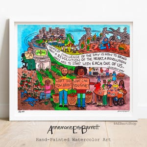 A Revolution of the Heart Art Print, Wall Art, ECO Paper, Poster social justice art, social justice poster, catholic worker, dorothy day art