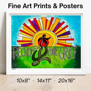 Hand-Painted Frameable Watercolor Art  - Giclée, Affordable Prints & Posters, Grief and Bereavement, Healing and Social Justice Art