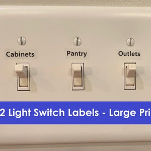 Light Switch Labels, Large Print, Light Switch Stickers, Light Switch Decals, Lightswitch Labels, Housewarming Gift, Practical Gift