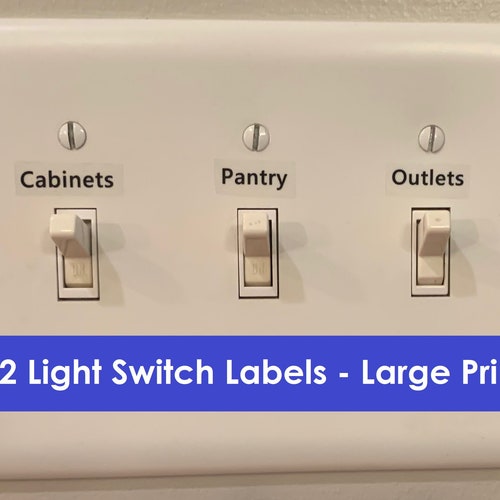 Light Switch Labels, Large Print, Light Switch Stickers, Light Switch Decals, Lightswitch Labels, Housewarming Gift, Practical Gift