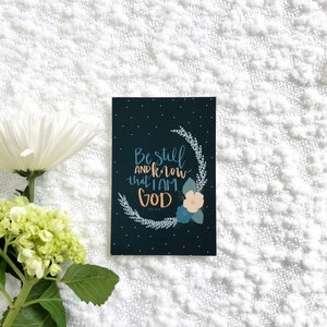 | d’impression 4x6 Soyez tranquille et sachez que je suis Dieu | carte postale | | d’encouragement verset biblique | Cadeau de fête des mères | art chrétien