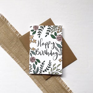 Cartes et | d’enveloppe Joyeux anniversaire | blanc à l’intérieur | | d’anniversaire | d’accueil Je pense à toi