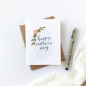 Cartes et | d’enveloppe Bonne fête des mères | blanc à l’intérieur |  anniversaire, en pensant à vous, félicitations