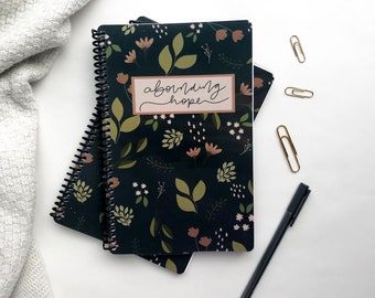 Undated Planner | Abounding Hope | Weekly Planner | Meal Plans | Bible Study | Devotions |  Lined notebook | Christian | Gift | Women | Teen