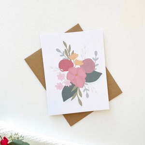 Cartes et | d’enveloppe carte de Saint-Valentin florale | blanc à l’intérieur | | d’encouragement Penser à vous | | de salutation Sœur secrète | Anniversaire