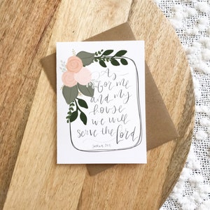 Cartes et | d’enveloppe Quant à moi et à ma maison, nous servirons le Seigneur | blanc à l’intérieur | Penser à vous | | de salutation Sœur secrète | Anniversaire