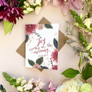 Cartes et enveloppes | La joie vient le matin | mariage En pensant à vous | vide à l’intérieur | Encouragement | Penser à toi | Salutations |