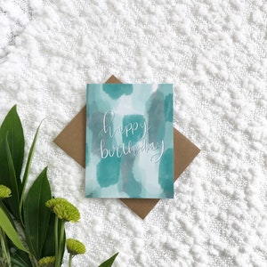 Cartes et | d’enveloppe blanc à l’intérieur |  anniversaire, en pensant à vous, félicitations