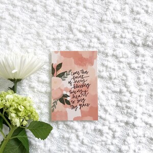 | d’impression 4x6 Viens à la source de toutes les bénédictions |  carte postale | | d’encouragement verset biblique | Cadeau de fête des mères | art chrétien