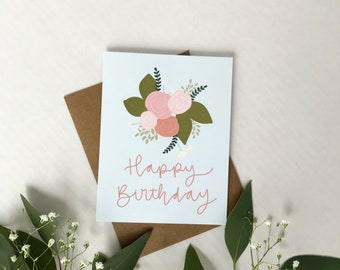 Cards and envelope | Happy birthday | blank inside | Encouragement | Thinking of You | Greeting | Secret Sister | Birthday