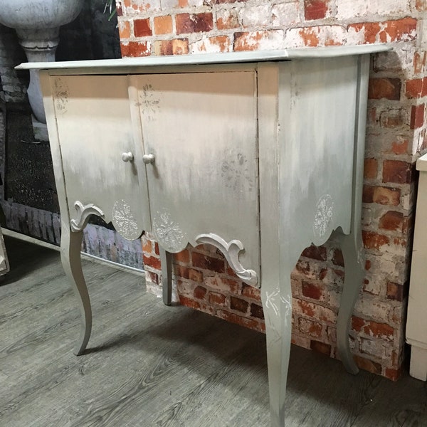 Shabby Kommode Beistellschrank Nachttisch Vintage Kreidefarbe Unikat