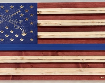 Military Challenge Coin Display Rack US Wood Flag for Military Police