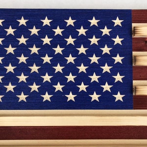 Military Challenge Coin Display Rack US Wood Flag for Veterans Army Navy Air Force Marines Coast Guard image 3