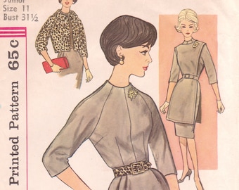 Simplicity 4123 // 1960s Pencil Dress, Tunic, and Jacket Sewing Pattern // Bust 31.5 / Waist 24.5 / Hip 33.5