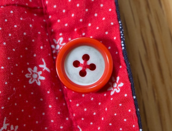 1970s Reversible Cotton Patchwork Maxi Wrap Skirt… - image 8