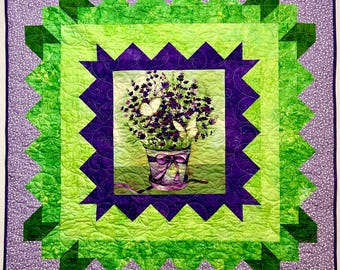 Purple Flowers In Green