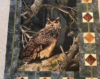 The Wise Old Owl border (digital download pattern for panels)