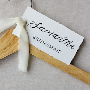 Bridesmaid Box Tag, Calligraphy Name Tags, Bridal Party Hangers, Bridesmaid Gift Tags, Hanger for Bride