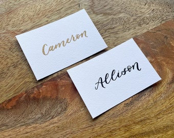 Calligraphy Place Cards, Minimal Place Cards, Name Cards for Table, Place Cards Wedding, Customized Name Cards Wedding, Flat Place Card