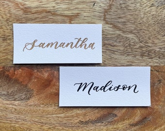 Calligraphy Place Cards, Minimal Place Cards, Name Cards for Table, Flat Place Cards, Place Cards Wedding, Script Place Cards