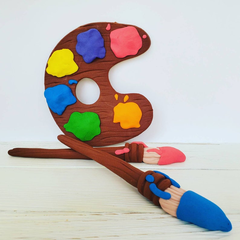 Paint Palette Cake Decoration Paint Palette Cake Topper Etsy