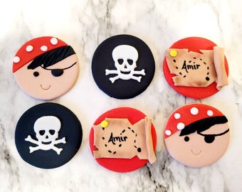 Buccaneer theme Fondant Pirate Themed Cake Toppers Fondant Skull with Bandana and Eye Patch Treasure Map Jolly Roger Cake Decorations Buccaneer theme Fondant Pirate Themed Cake Toppers Fondant Skull with Bandana and Eye Patch Treasure Map Jolly Roger Cake Decorations