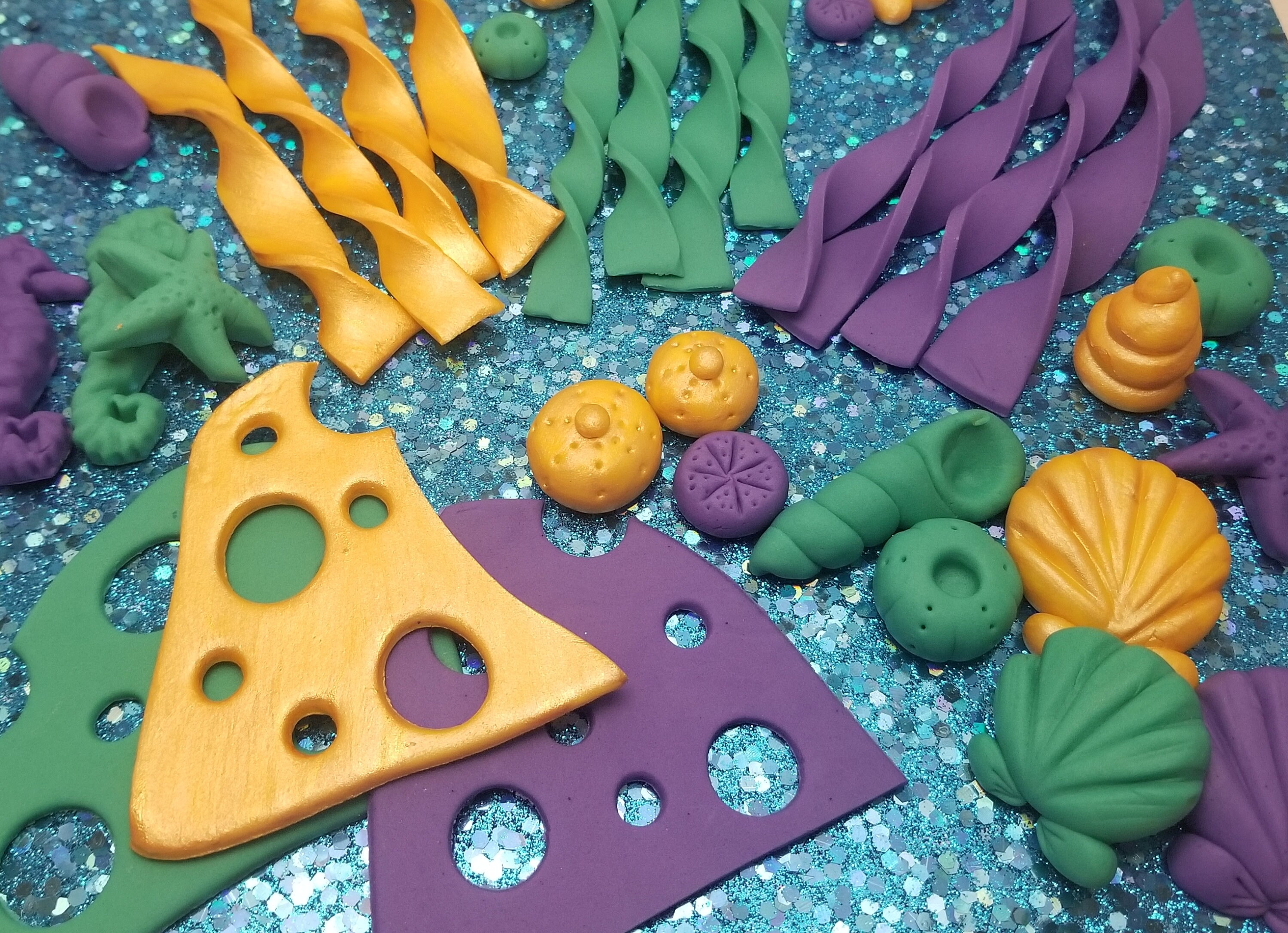 Under The Sea Cake Under The Sea Cake Fondant Decorations Etsy