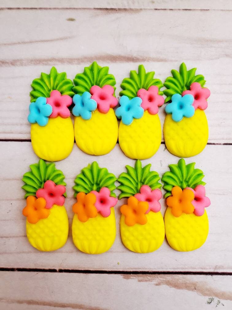 Pineapple cake toppers fondant pineapples tiny fondant Etsy