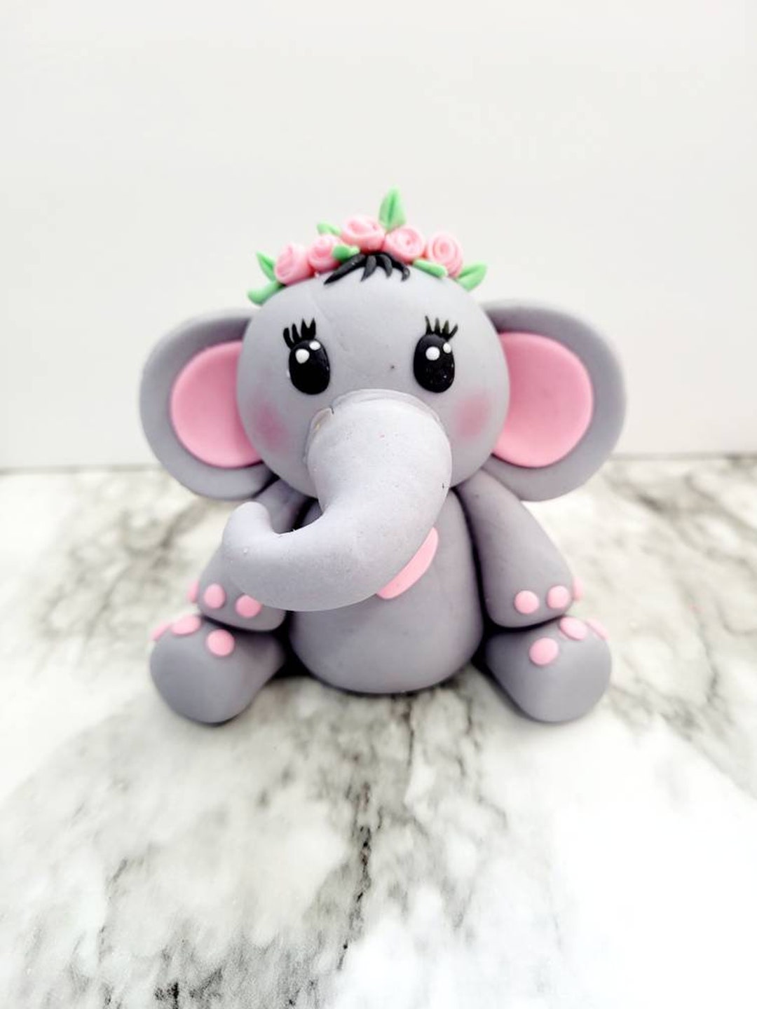 Buy Elephant Cake Topper, Cute Elephant Cake Topper, Fondant Elephant, Elephant Cake Decoration Online in India