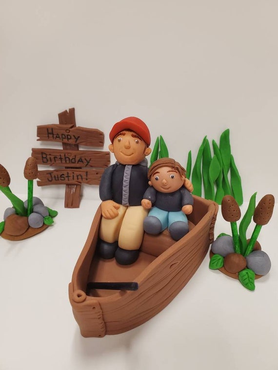 Fishing Cake Topper, Dad and Son Cake Topper, Gone Fishing Cake, Custom  Fishing Boat Cake, Fishing Cake Topper, Custom Fisherman Cake Topper -   Canada