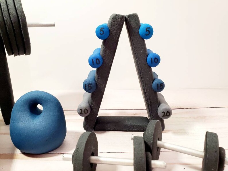 Gym cake toppers fondant weight cake decorations workout