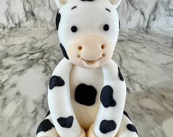 Cow cake topper
