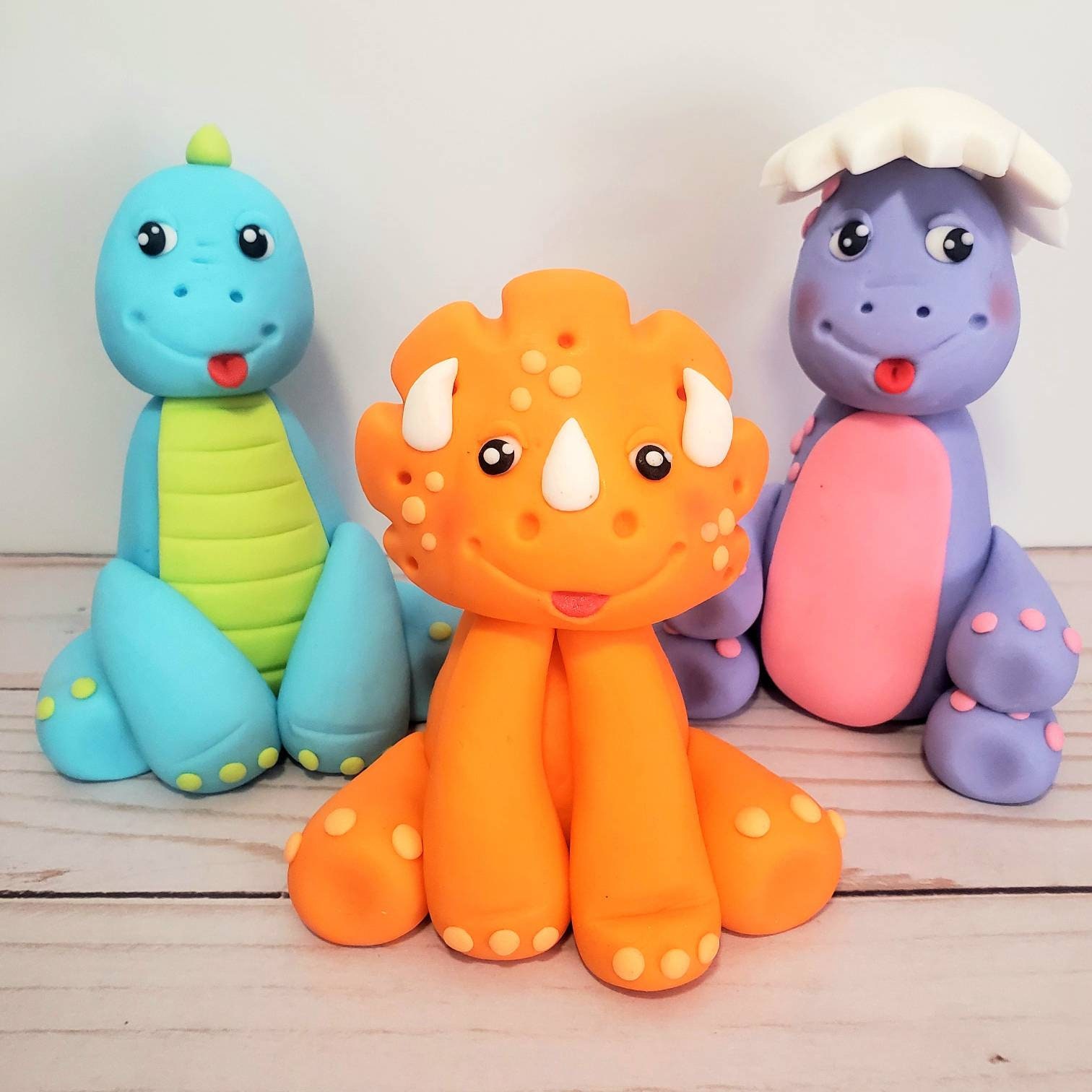 Dinosaur Cake Toppers Fondant Dinosaur Cake Toppers Dinosaur Etsy