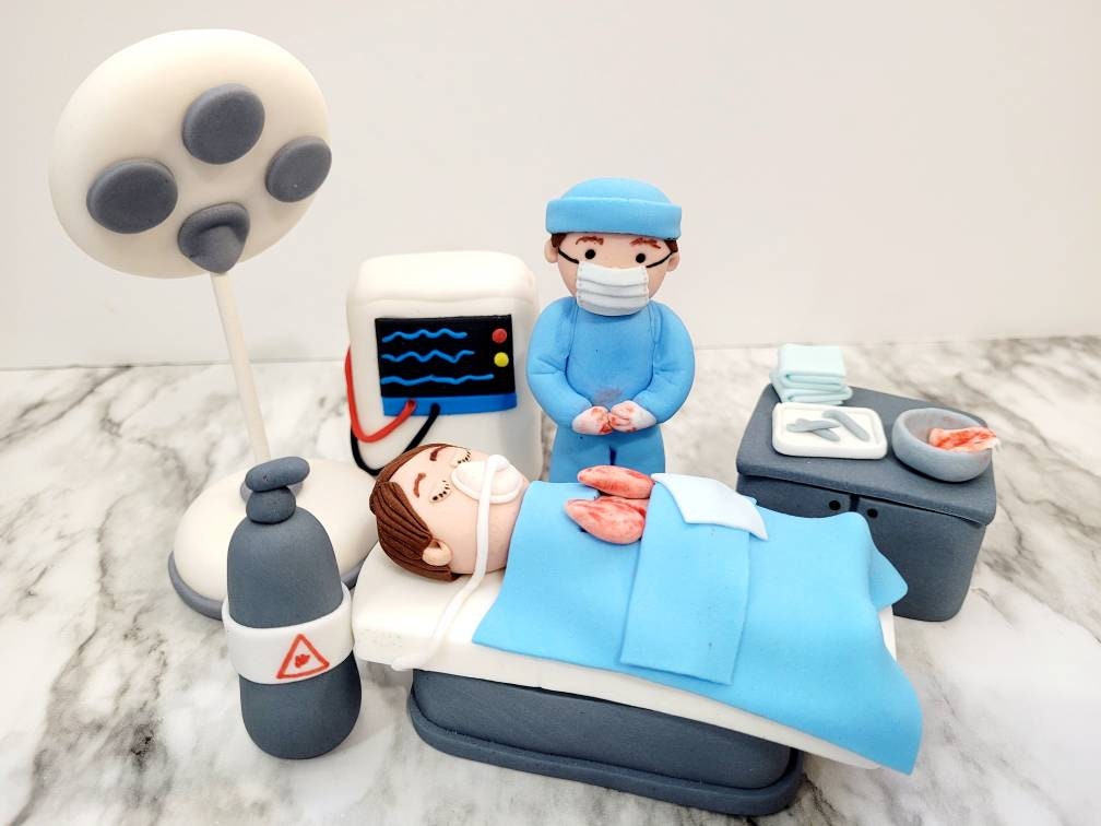 Surgeon cake toppers, Medical cake toppers, Doctor cake toppers, Medical graduation cake toppers, Doctors birthday cake decorations,