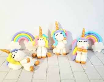 Unicorn cake toppers, Fondant unicorn cake toppers, Unicorn cake, Cute unicorn cake toppers, Unicorn decorations, Unicorn party