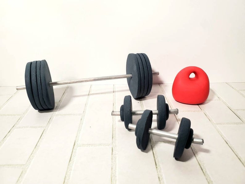 Gym cake toppers fondant weight cake decorations workout