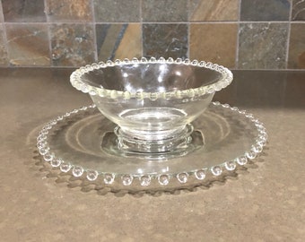 Rare Large Candlewick Clear Compote by Rare Large Candlewick Clear Compote by
